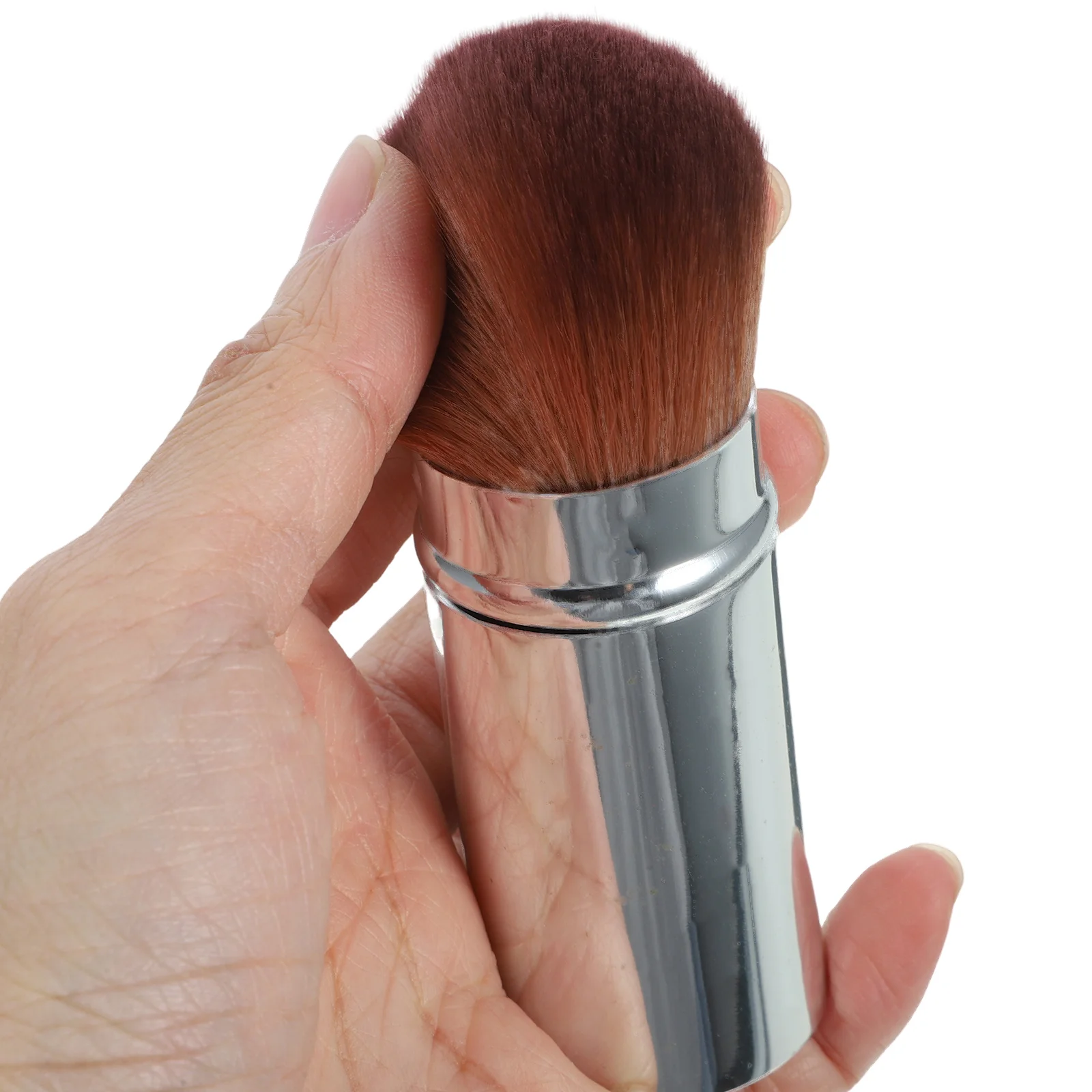 เครื่องมือแต่งหน้า Retractable Blush Brush แปรงมาสคาร่าขนาดเล็ก Travel Powder Foundation Applicator เครื่องมือ