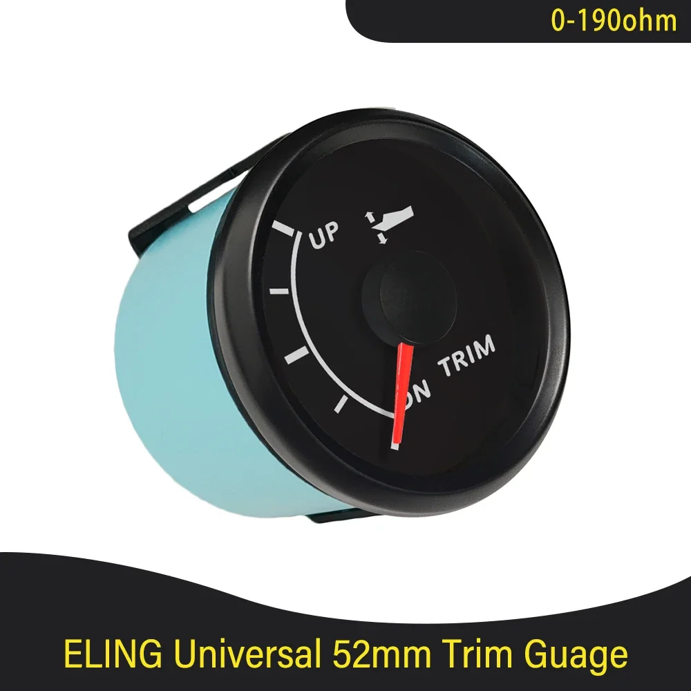 

Marine Universal 52mm Trim Gauge Meter UP-DN Inboard Outboard Engine 0-190ohm Signal With Red Backlight 12V 24V for Boat Yacht