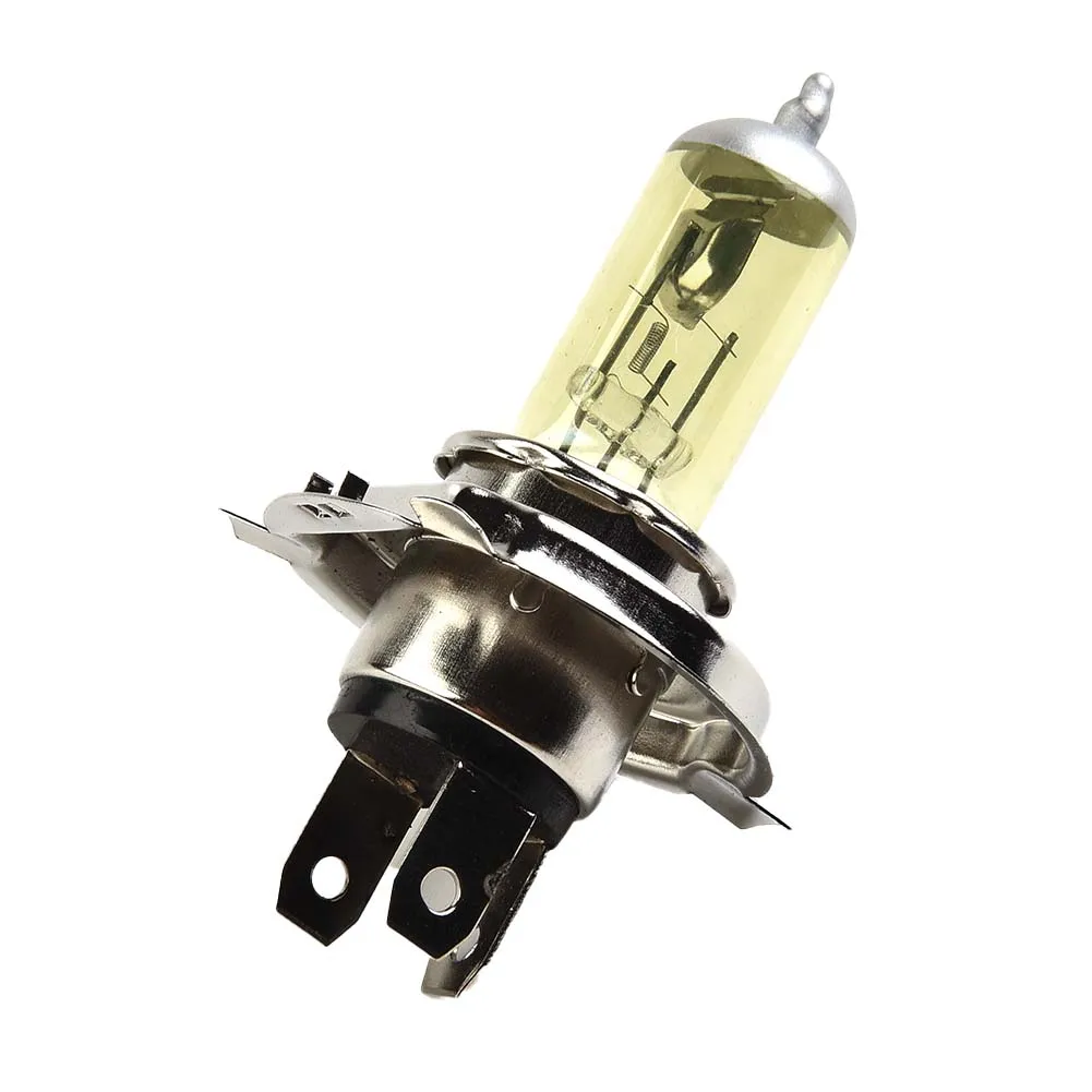 Car Auto 55W Halogen Headlamp Bulb Lamp Waterproof DC 12V 6A H4 Xenon Headlight Yellow Bright Vibration Resistant