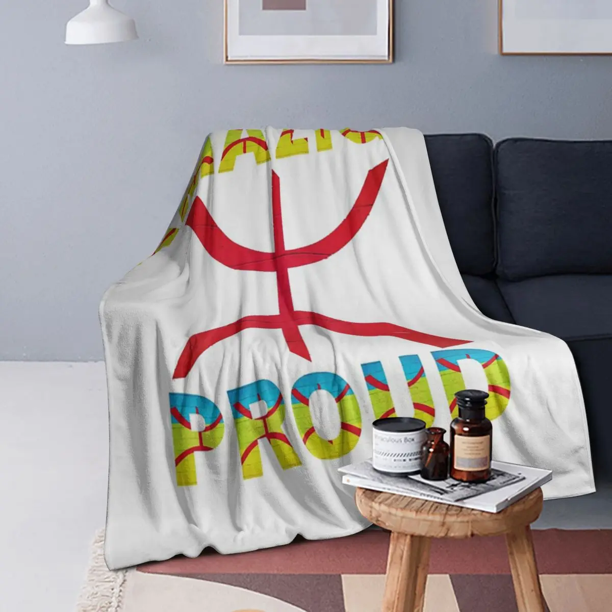 

Берберский флаг с символом YAZ Amazigh, одеяла, мягкое теплое фланелевое одеяло, покрывало для гостиной, пикника, путешествия, домашний диван