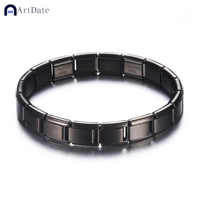 ArtDate Classic Stainless Steel Pendant Italian Chain Link Men Women Suitable For 9mm Bracelet Making DIY Steel Module Tools