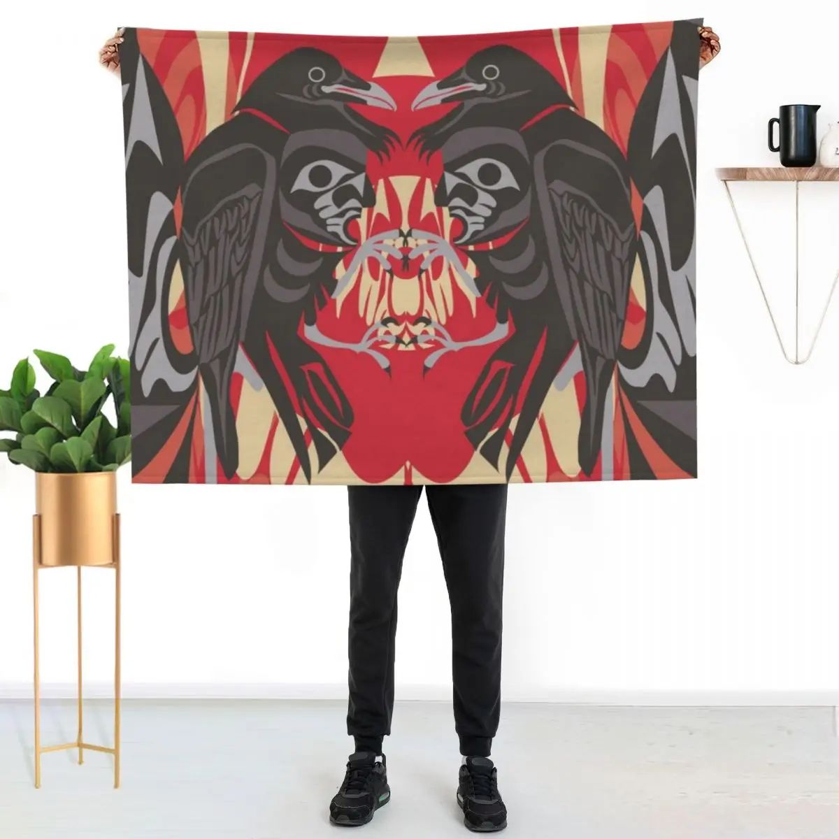 

Raven Vision Throw Blanket Warm Comfortable Blanket Gift for Parents Friends