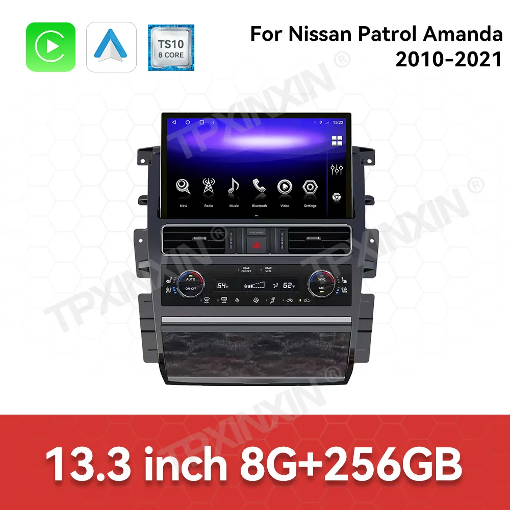 

13.3 Inch Screen Car Radio For Nissan Patrol Amanda 2010-2021 Android GPS Navigation Multimedia Video Stereo Receiver Head Unit