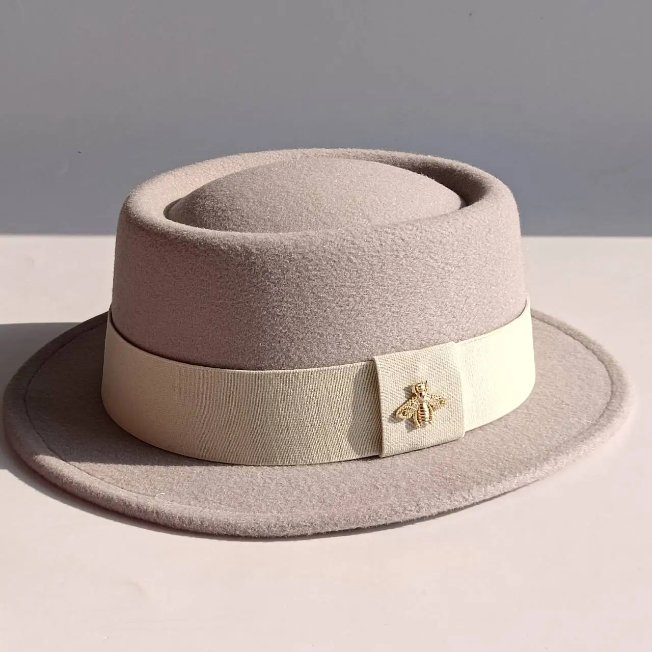 Pork Pie hoed 4.5CM Brede Rand Fedora Hoed Herenmode Herfst/Winter Bruiloft Hoed Jazz Hoed sombrero hombre
