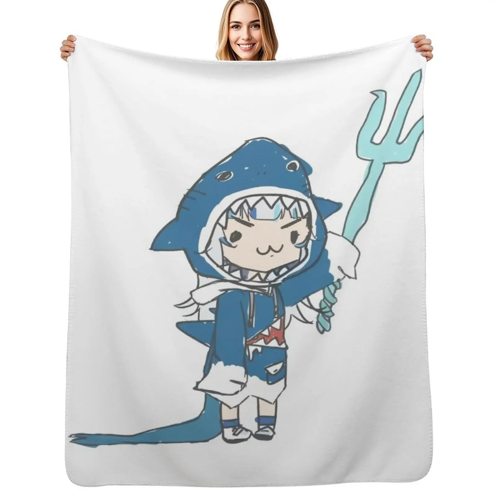 

Gawr Gura LOADING screen - Hololive #hololiveEnglish #holoMyth Throw Blanket Cozy Microfiber Throw Blanket for Home Bedroom