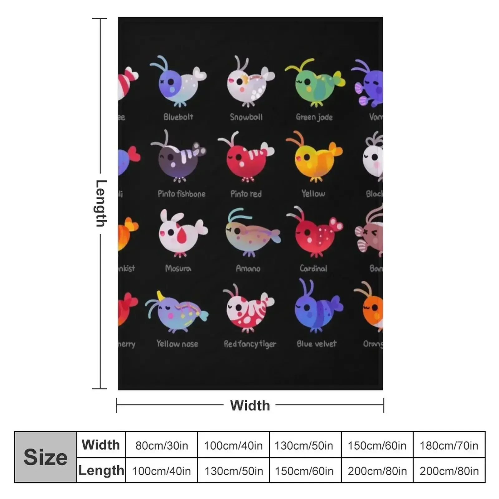 Freshwater shrimp - name Throw Blanket couch cozy soft plush fuzzy picnic outdoor blanket
