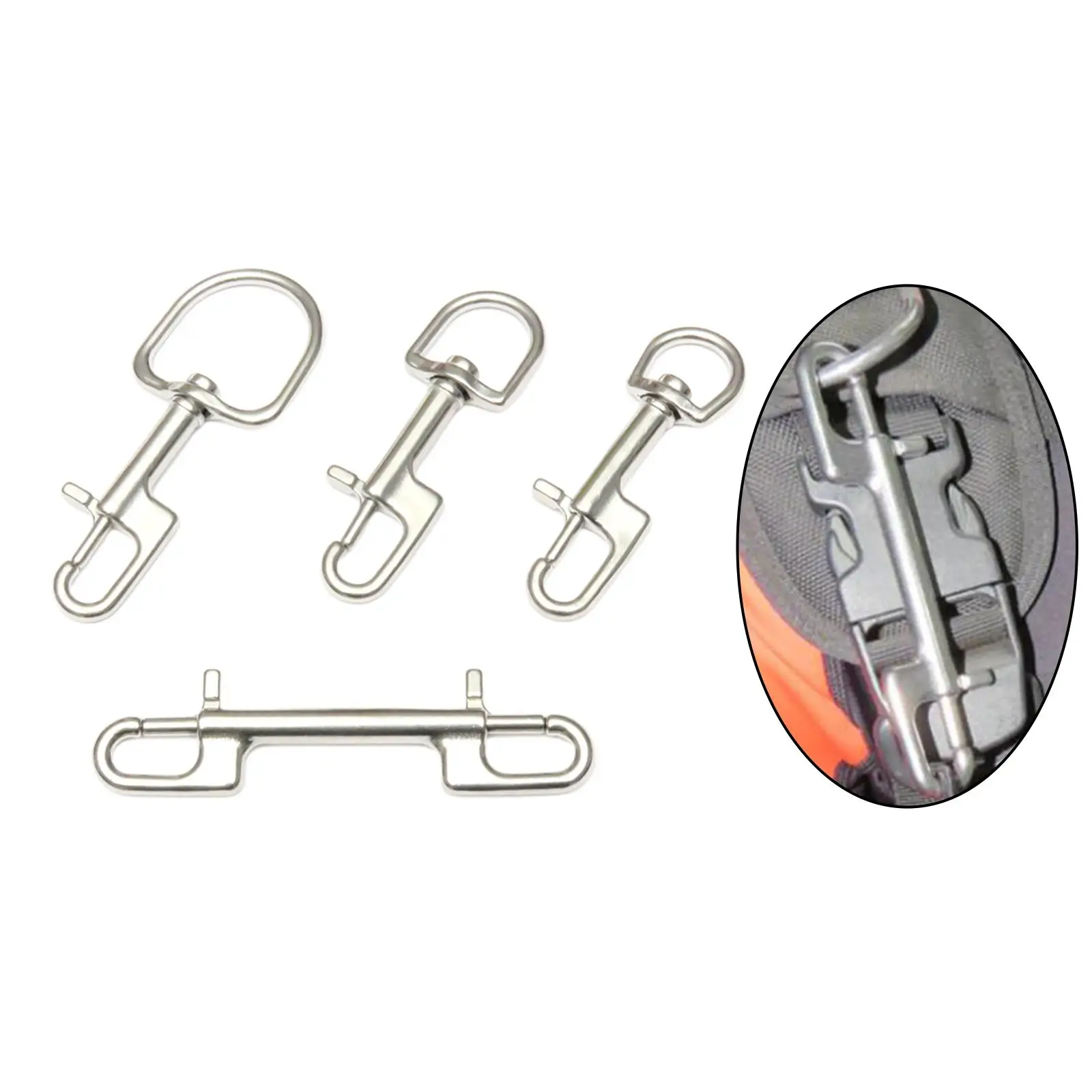 Stainless Steel Swivel Clip for Scuba Diving Part Tool Accessories for Linking Dog Leash Leash Key Chain