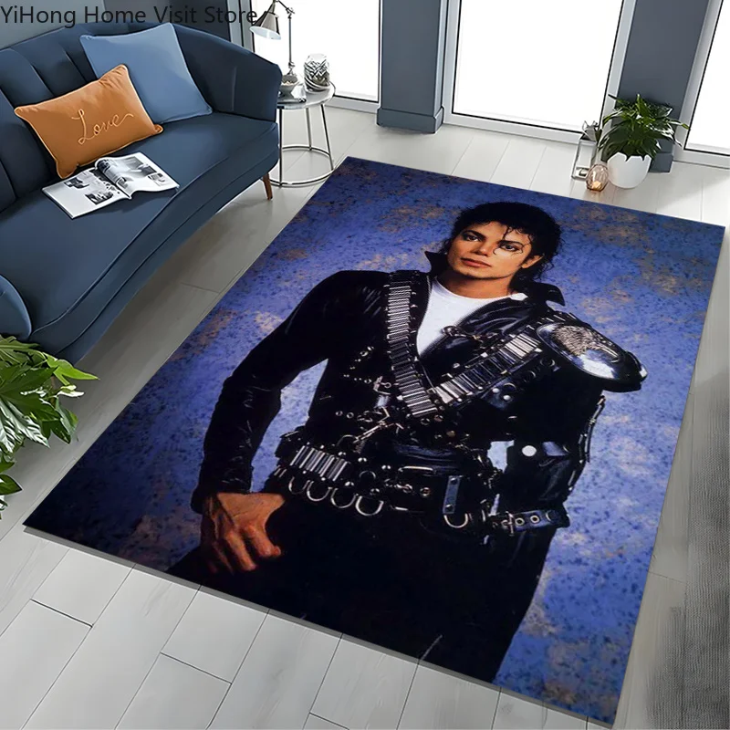 Fashion MJ Michael Jackson King of Pop Carpet Rug for Home Living Room Bedroom Sofa Doormat Decor,Large Kids Non-slip Floor Mat - view 5