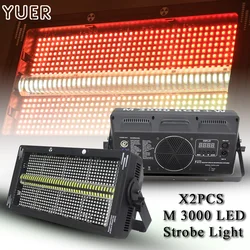 2PCS LED Atomic 3000W RGB+W Strobe Light Flash Wash Effect DMX512 Music Brightness Dj Disco Wedding Party Concert Stage Lighting