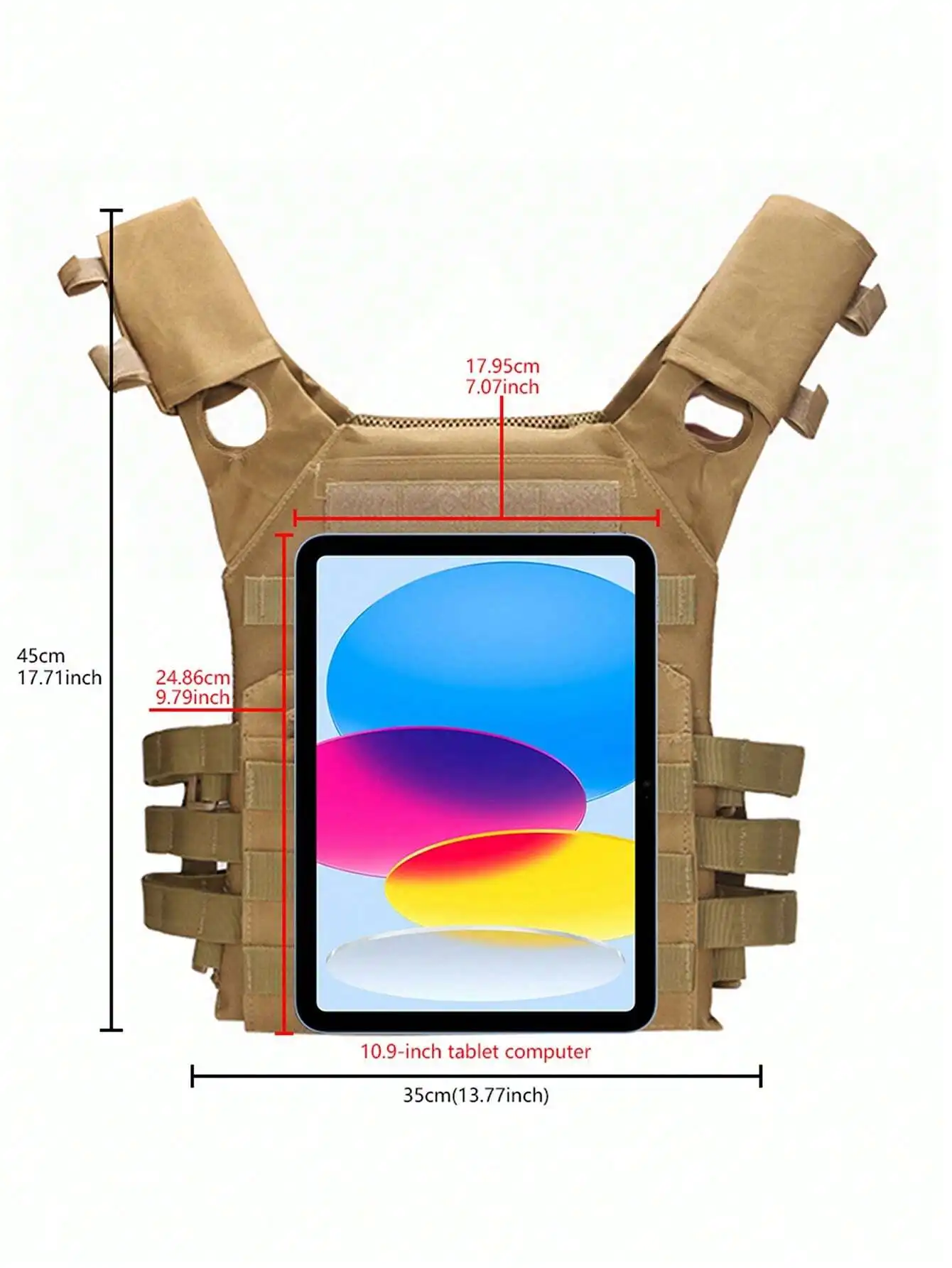 (Size Runs Small, Recommended For Slim Fit Users) Lightweight JPC Vest, Outdoor Training Vest With Multi-Functional MOLLE Expans