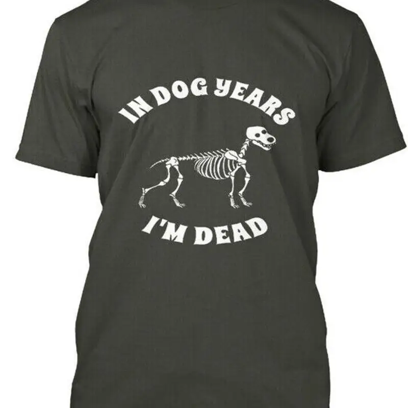 

Футболка In Dog Years, я мертвый с забавным живописью In Dog Years Im, сделано в США, S 5XL