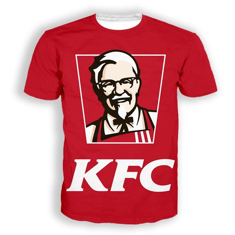 

New 3D Print Causal Clothing KFC Pattern Fashion Men Women T-shirt Plus Size Size S-7XL Four Seasons Casual