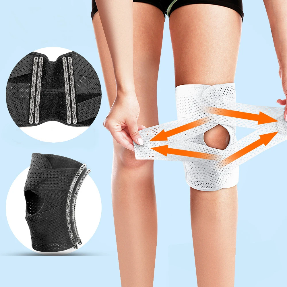 1Pcs Adjustable Knee Support Brace with Patella Gel Pad Men Women Meniscus Tear Knee Pain ACL MCL Injury Recovery,Workout,Sports