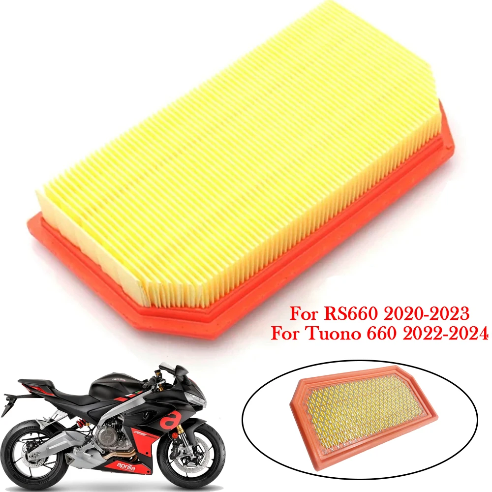 

Motorcycle Engine Air Intake Filter Cleaner Air Filter Element For Aprilia RS660 8V E5 ABS 2020-2023 Tuono 660 2022-2024