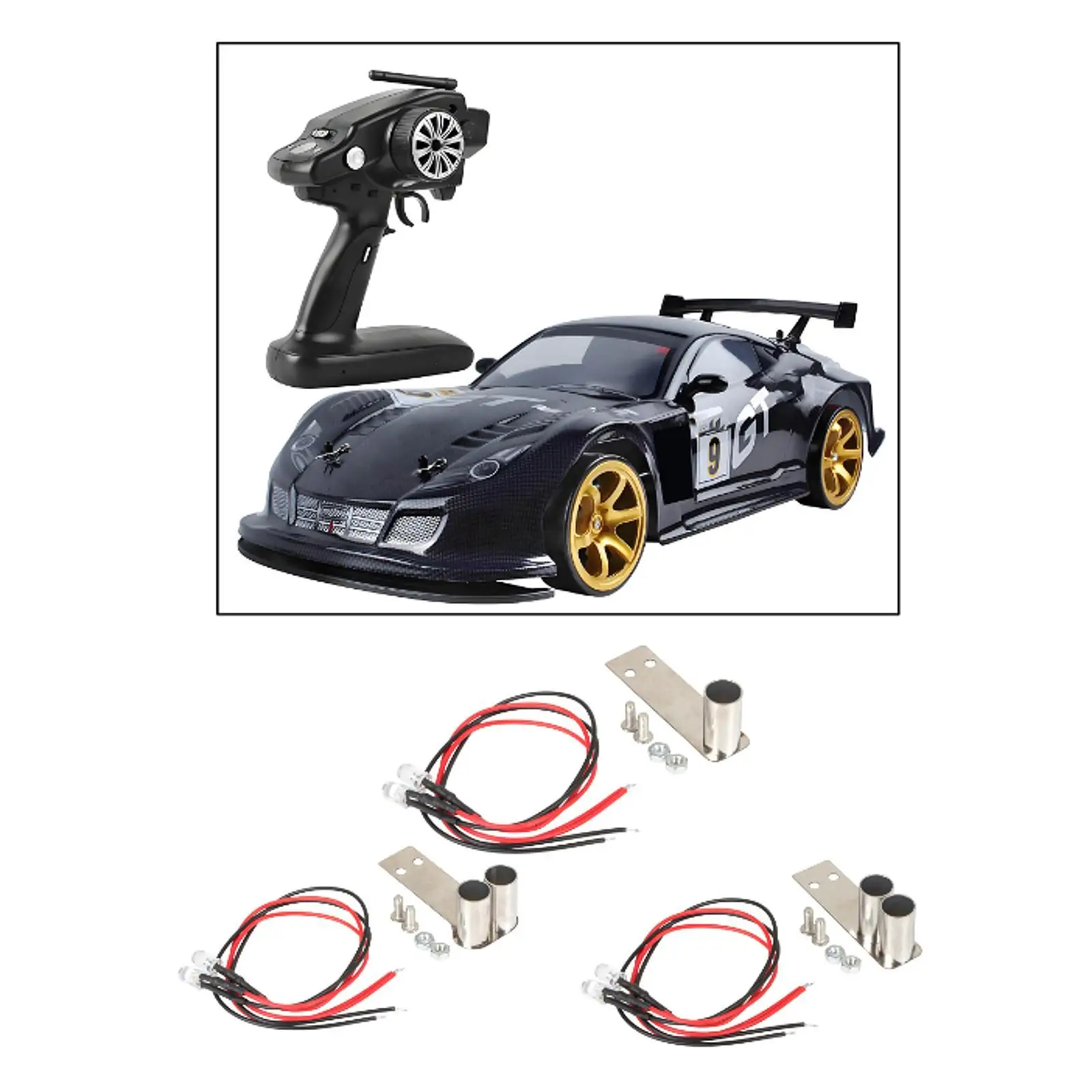 Tubo de escape de simulación de coche RC, modificación a escala 1/10 para vehículos y camiones