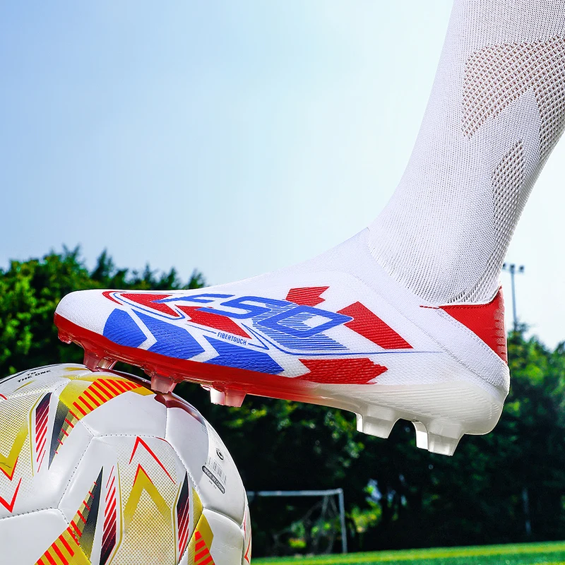 New Men Football Boots Grass Sneakers Non-Slip High-quality Match Light Hot-selling Training Soccer Shoes Cleats Mid-top Outdoor