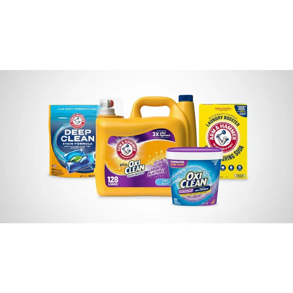 

Powerful Odor Eliminator & Stain Remover Laundry Detergent - Fresh Burst Scent for Families