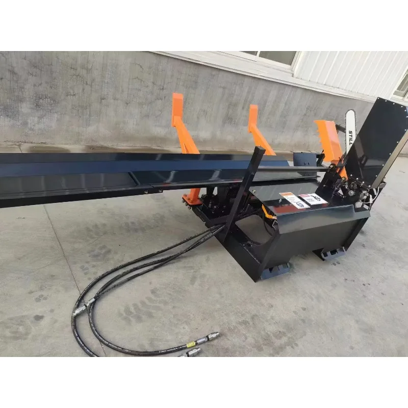 Customized 30ton 450mm Diameter On Skid Steer Firewood Processor Sale Log Splitter Hydraulic Firewood Processor