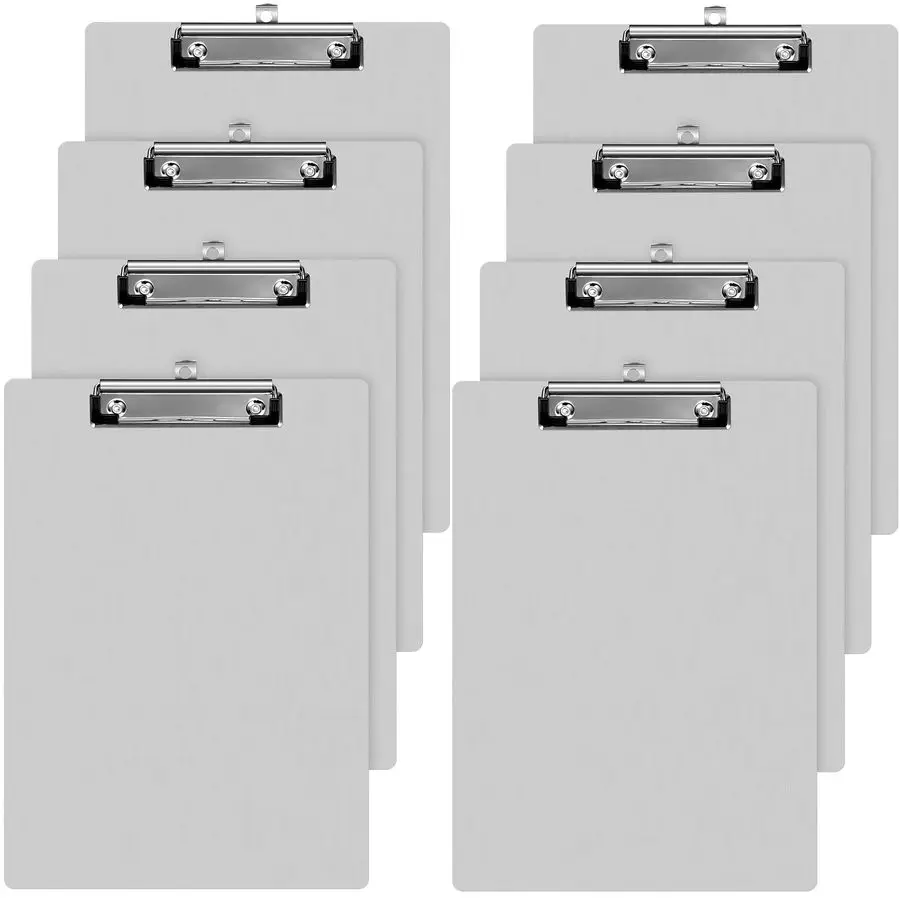 

8 Pieces Clipboard Bulks Metal Clipboard Aluminum Office Low Profile Clip Standard A4 Letter Size Metal Clip Board, Size 12.5 x