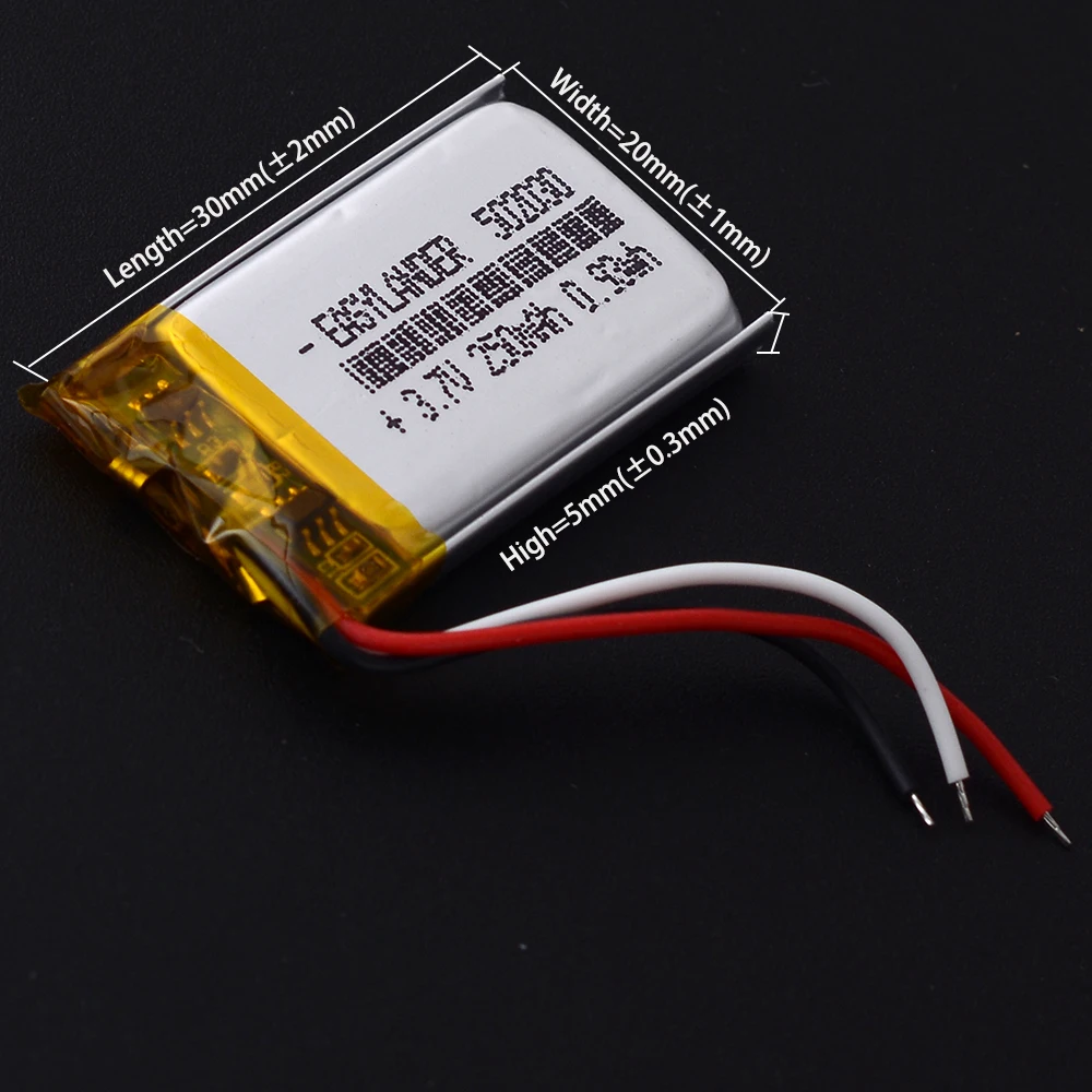 3Lines 402030 3.7V 200mAh Lithium Li-ion Polymer Battery 302030 502030 602030 702030 802030 902030 102030