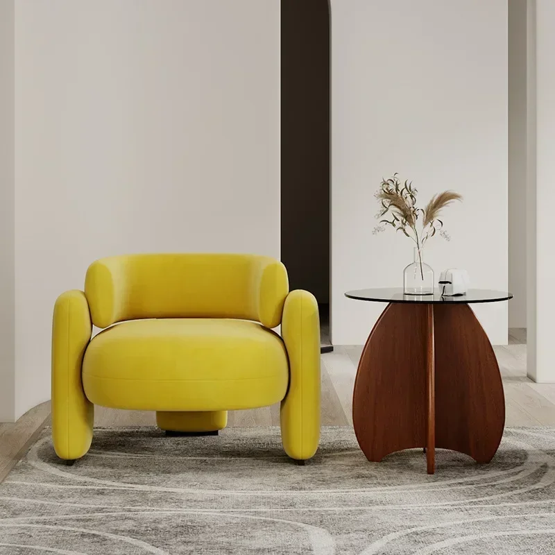 

Modern simple reception casual white single chair