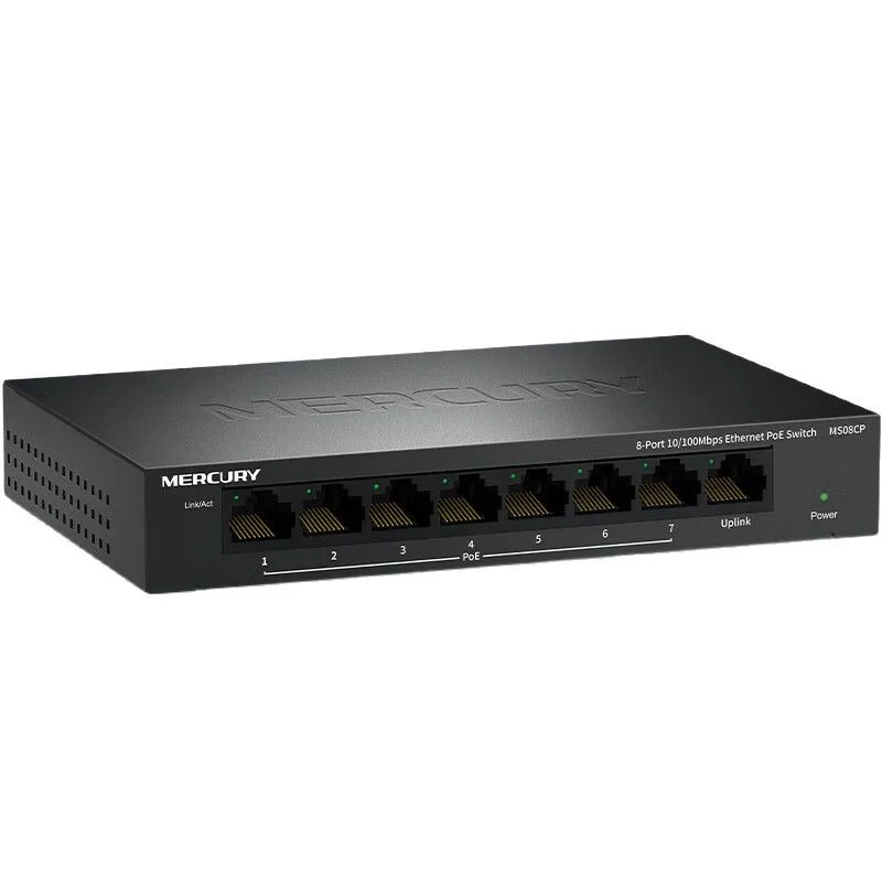 8-port 100M POE Switch with 1-port Unlink@65 Plug-and-play, Efficient Heat Dissipation MS08CP