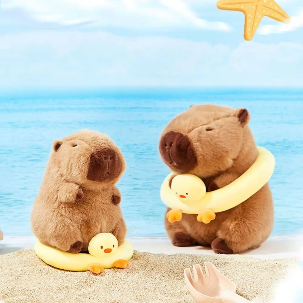 

Swimming Circle Capybara Plush Toy Cute Summer Capibara Anime Fluffty Toy Cartoon 30cm Capybara Plush Doll Home Decor