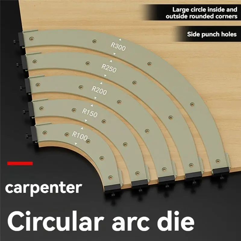 A19F-Radius Jig Router Templates Woodworking Round Corner Radius Templates Wood Working Tool Woodworking Large Arc Mold R250