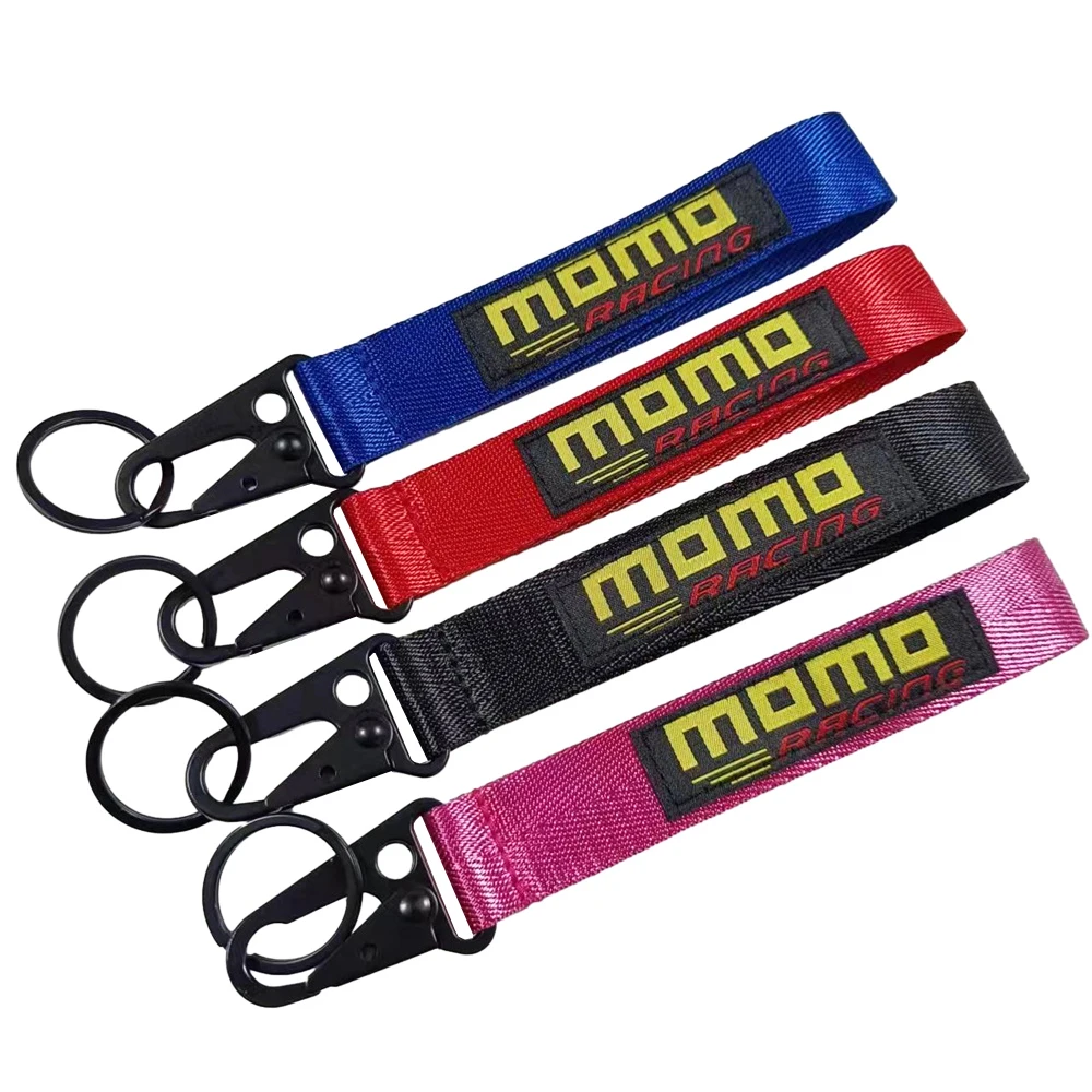 

Car Keychain Wristband Nylon Racing Style Keytag Decorate For Momo Alfa Romeo Peugeot Audi Skoda Kia Jdm Auto Accessories