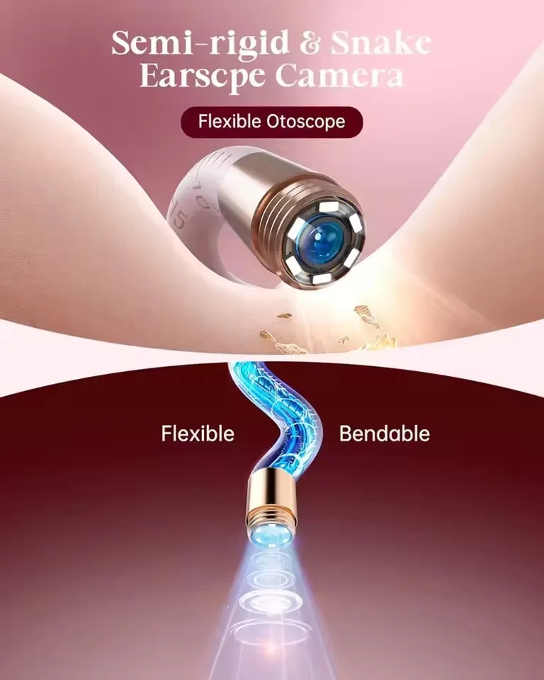 الأصلي Bebird EarSight Pro I35R اللون الوردي الكل في 1 الأذن قضيب شمع الأذن إزالة أطقم البصرية الأذن الأنظف انحناء وبأسعار معقولة