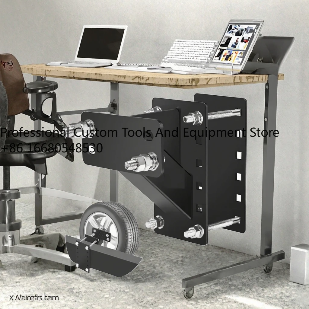 

U2sLQS 160 Lbs High Carbon Steel Black Spare Tire Carrier with Mounting Screws & Bracket Lugs Bolt Patterns for Trailers & RVs