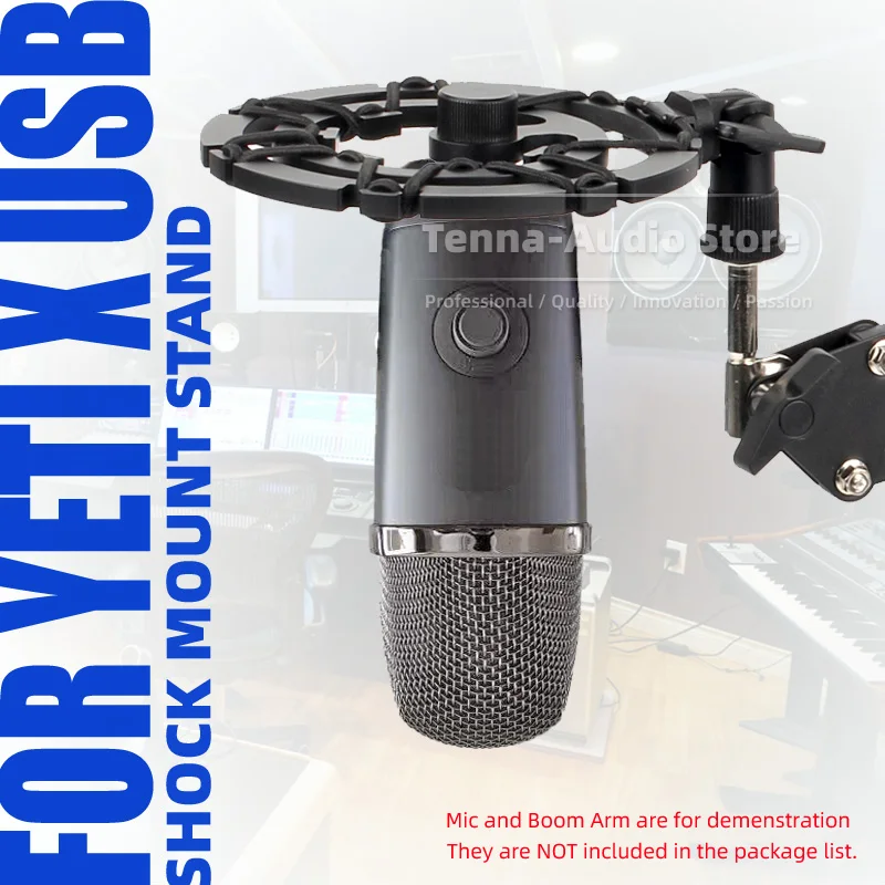 Suspension Anti Vibration For BLUE YETI X USB Microphone Shock Mount Bracket Recording Vibrate Proof Shockproof Mic Stand Holder