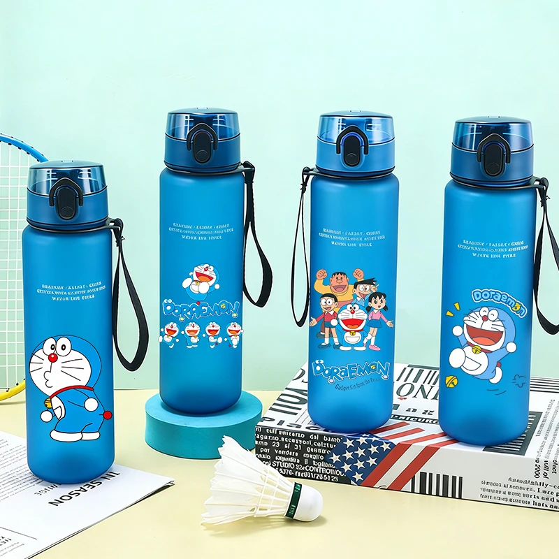 

650ml Doraemon Sports Water Bottle Girl Boy Anime Water Cup Kids Leak Proof Portable Reusable Cups Outdoor Travel Gym Jugs Gift