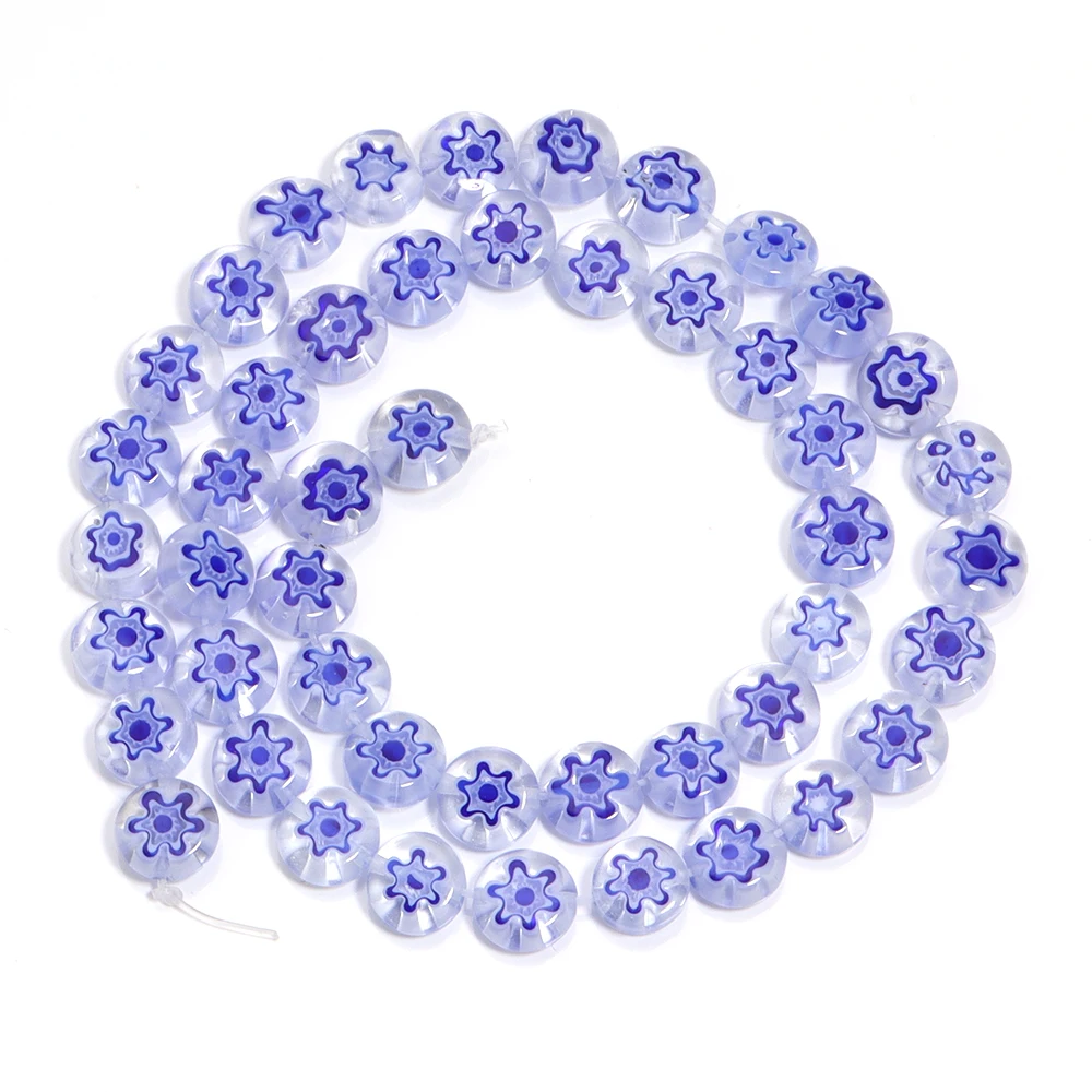 6/8/10mm Bloemvorm Millefiori Lampwork Glazen Kralen Veelkleurige Ronde Spacer Kralen voor Sieraden Maken DIY Armband Accessoires