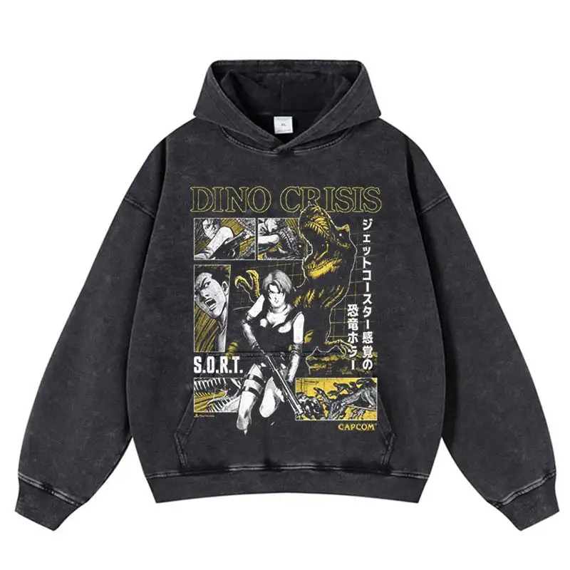 الهيب هوب غسلها مقنعين خمر الشارع الشهير مسدس الشعر الأحمر طباعة هوديي Harajuku الشرير فضفاض البلوز الشارع الشهير البلوز المعتاد #3