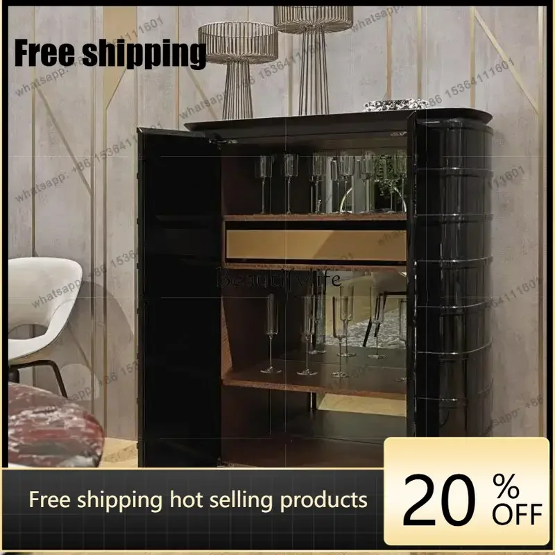 Factory Direct*Light luxury dining side cabinet luxury restaurant floor simple modern Italian designer double door vertical