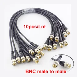 BNC macho para cabo BNC macho, RG58 cabo, adaptador BNC, Início Extensão, conector, fio adaptador, câmera de CCTV, 0,5 m, 1m, 2m, 3m