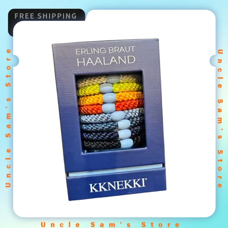 Эластичные резинки для волос Kknekki Limited Edition Erling Haaland Signature, 8 шт. в коробке, прочные, не цепляют волосы