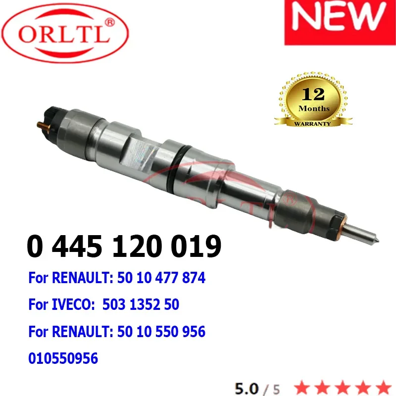 

ORLTL NEW Diesel 0445120019 Fuel Injector 0 445 120 019 for RENAULT IVECO 5010477874 0986435523 0986AD003 503135250