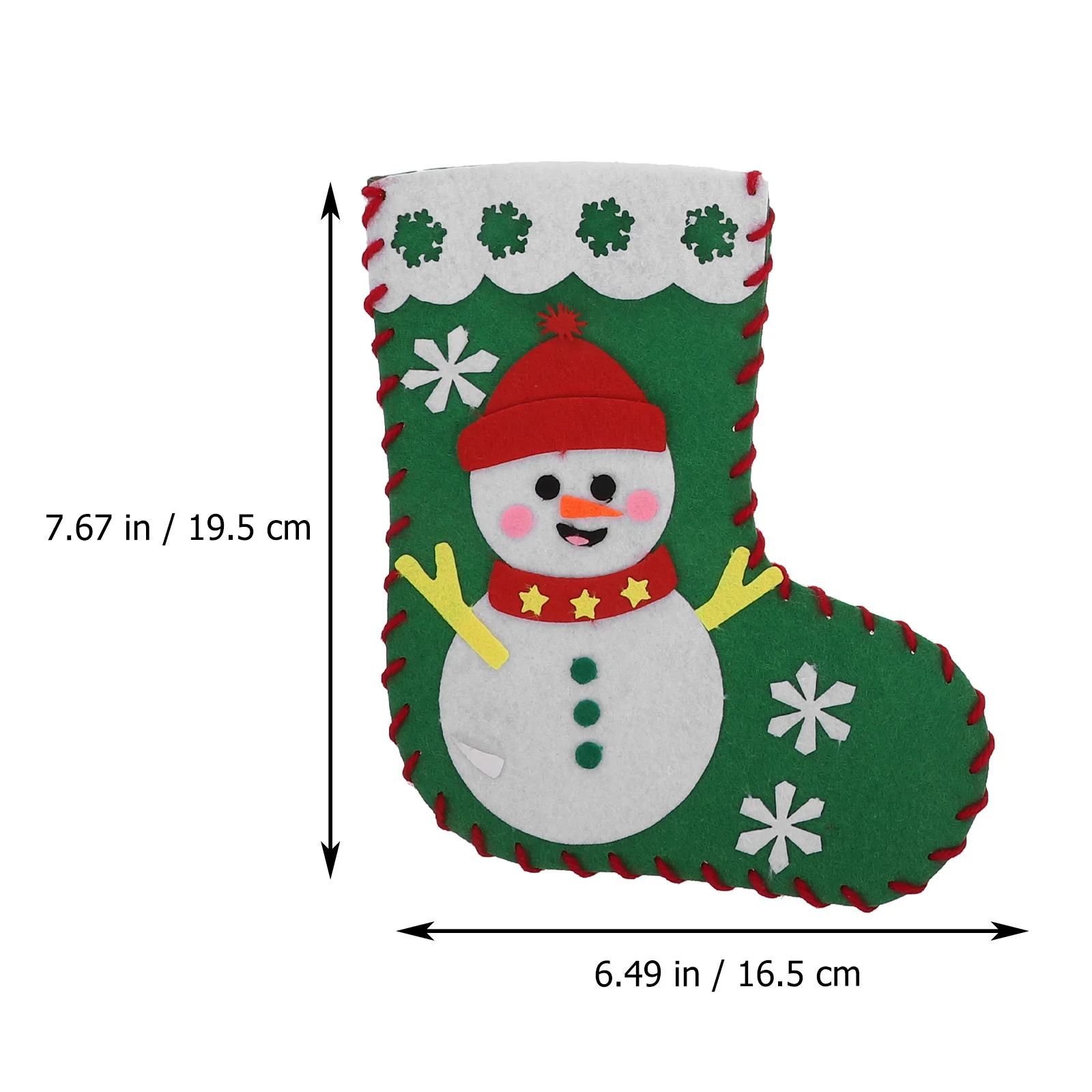10Sets Christmas Stocking Material Kit Premium Non-Woven Fabric DIY Gift Bag for Kids Handmade Sewing Craft Holiday Decoration