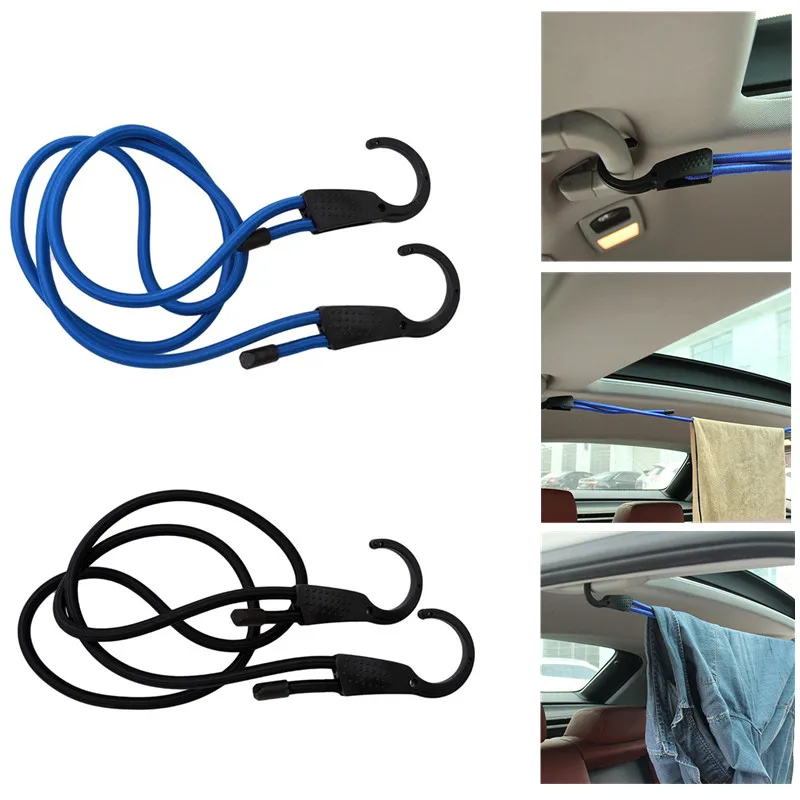 140CM-150CM Elastic Strap Adjustable Tension Belt Car Clothesline Hook Cargo Luggage Lashing Buckle Rope For Motorcycle Travel