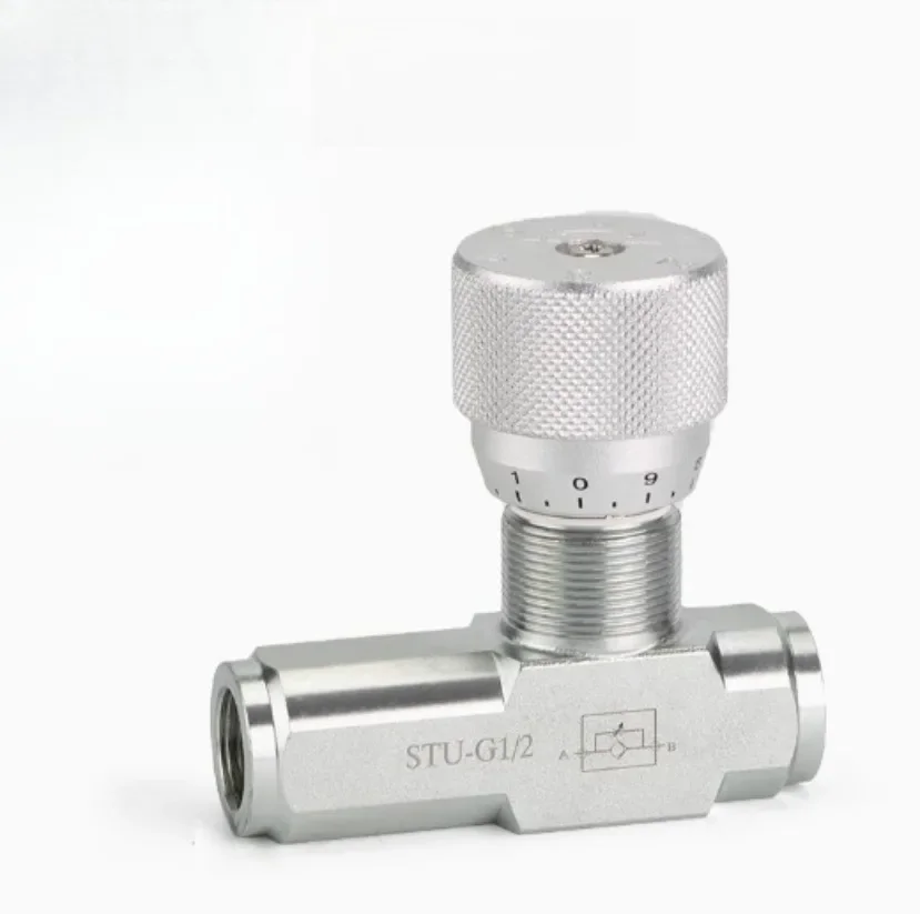 1PC Flow Control Valve STU Hydraulic Throttle Valve One-way STU-G1/4 STU-G3/8 STU-G1/2 STU-G3/4 STU-G1