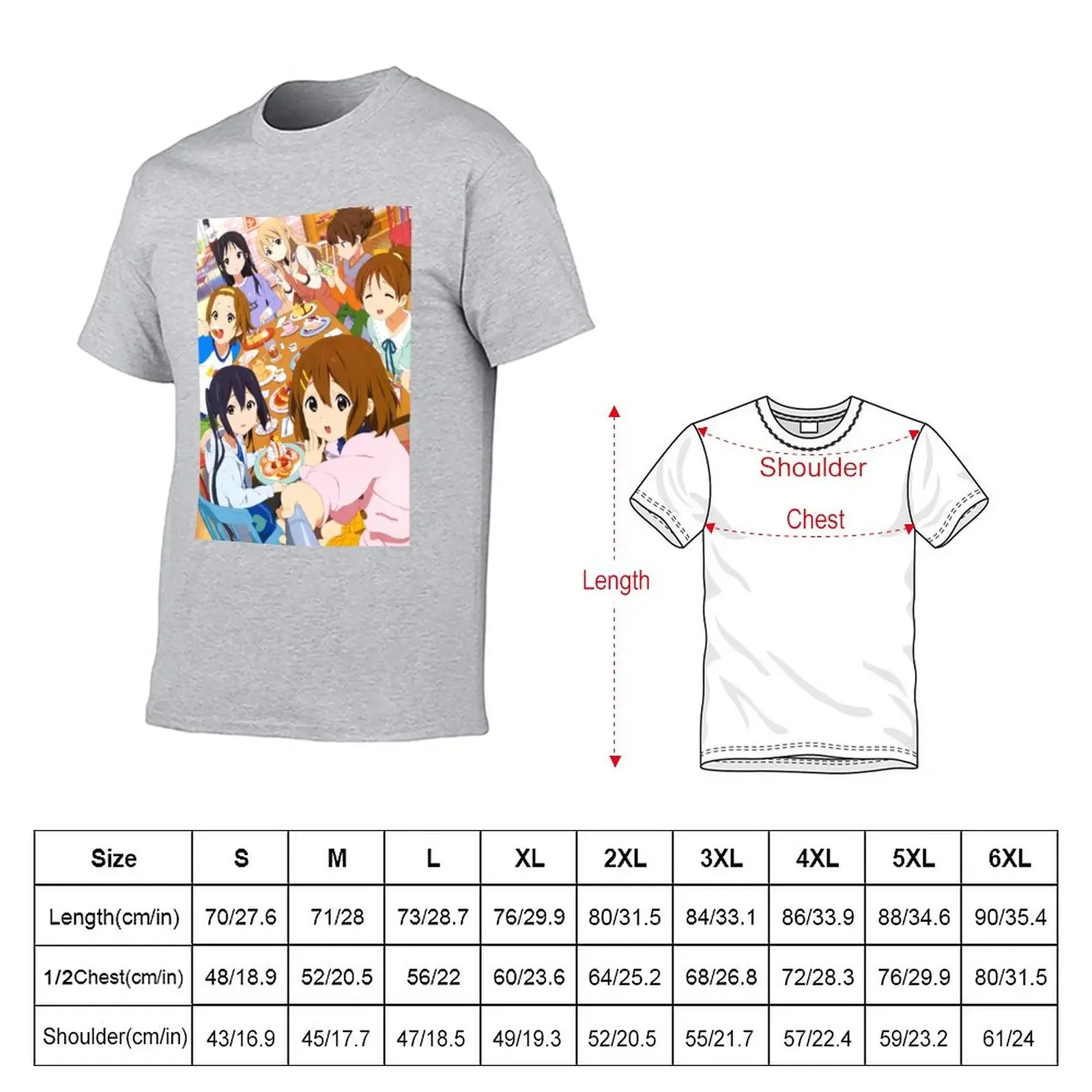 K-On! - Group T-Shirt aesthetic clothes boys whites tshirts for men