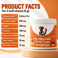 Dog Probiotic Soft Chews, Pre & Postbiotics for Digestive & Immune Support, Beef Flavor Treats, 120 Count, Daily Gut Care 4
