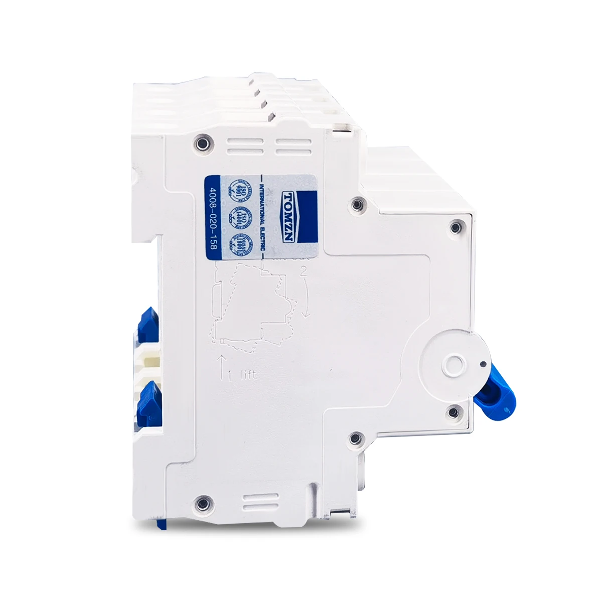 TOMZN 2P Plus 2P 230V AC 6-63A MTS Manueller Transferschalter Leistungsschalter MCB 50/60Hz 400V~