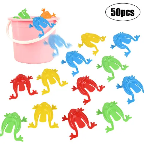10-50Pcs Jumping Frog Bounce Fidget Toy Antistress Relieve Kids Birthday Party Favors Goodie Pinata Filler Christmas Family Game