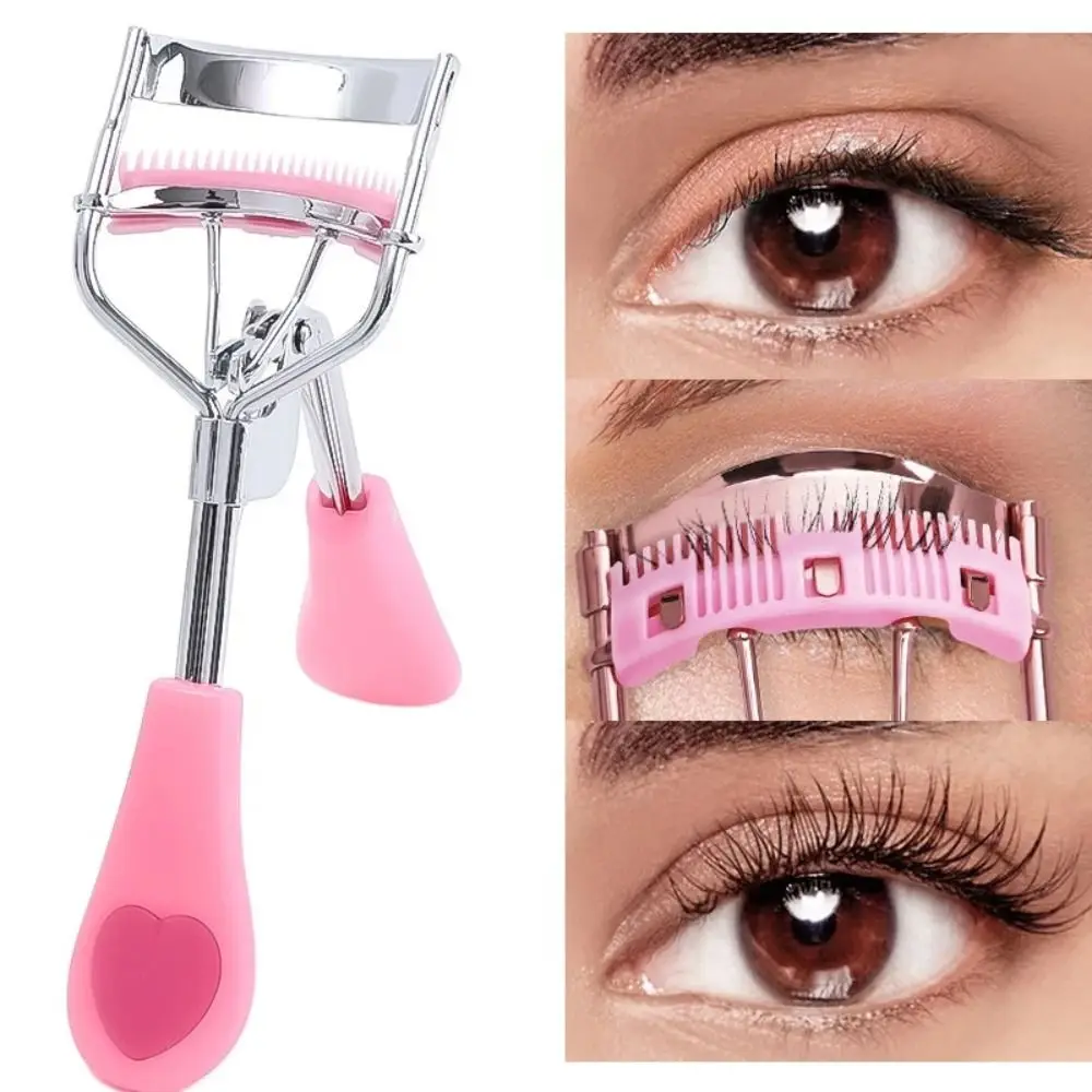 Professional Curling Eyelash Curler with Comb Wide and Detail Long-lasting Women's Portable Beauty Tools Tweezers Nature