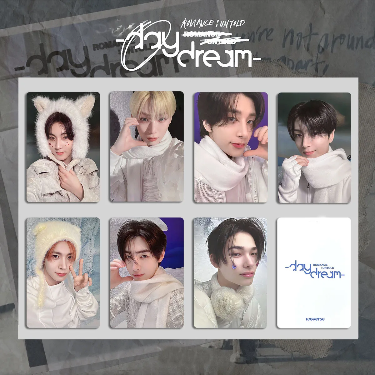 7 Uds. Álbum de fotos KPOP ROMANCIA UNTOLD JUNGWON JAY JAKE SUNGHOON tarjetas Lomo de doble cara postales de Daydream Fans coleccionar regalo