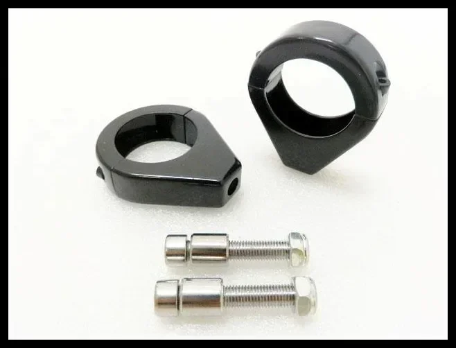 

Black Turn Signal Indicator Relocation 41mm Fork Clamp Mount Cruiser Chopper