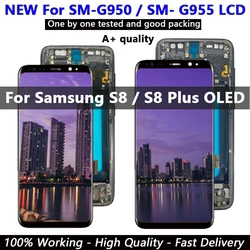 Super A+ OLED LCD Replacement For SAMSUNG Galaxy S8 SM-G950, SM-G950F NEW S8 Plus S8+ Touch Screen SM-G955, SM-G955F, Display